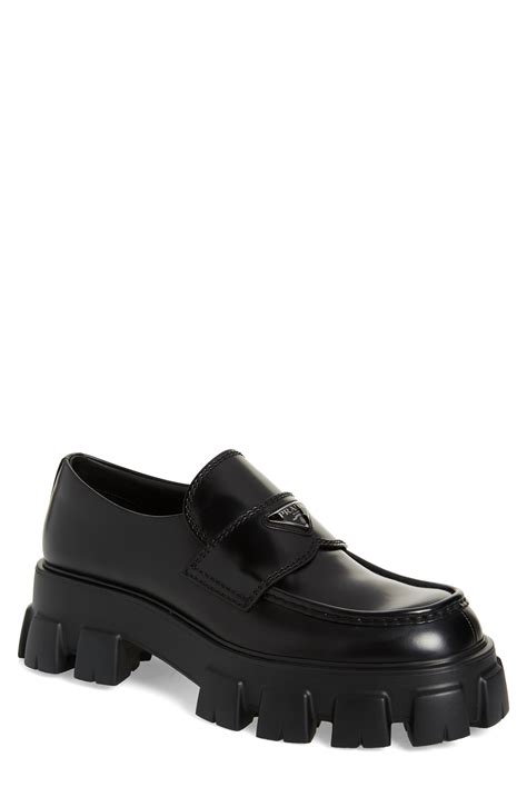 mens prada monolith loafers|Prada monolith loafers women's.